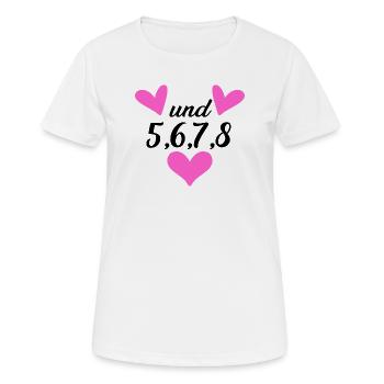 Tanzen Tanz Tanzkurs Rhythmus - Frauen T-Shirt atmungsaktiv - Weiß - Vorne - AI Model Female 172 dark (172cm)