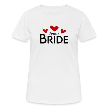 Team Braut Hochzeitsfeier - Frauen T-Shirt atmungsaktiv - Weiß - Vorne - AI Model Female 172 dark (172cm)