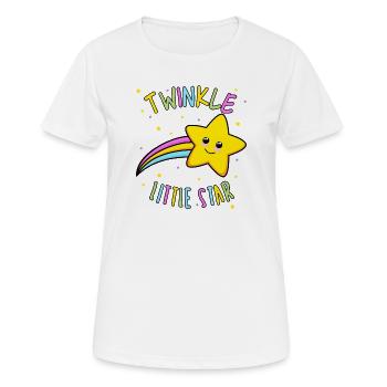 Funkelnder kleiner Stern Regenbogen - Frauen T-Shirt atmungsaktiv - Weiß - Vorne - AI Model Female 172 dark (172cm)
