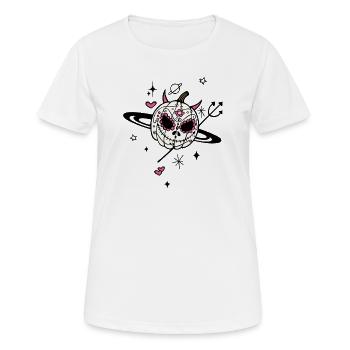 Pumpkin Devil Univers d’Halloween - T-shirt respirant Femme - blanc - Devant - AI Model Female 172 dark (172cm)
