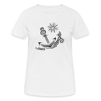 Anker Voyage Été Ahoi - T-shirt respirant Femme - blanc - Devant - AI Model Female 172 dark (172cm)