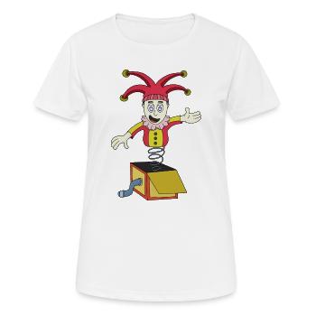 Surprise box with a clown - Women's Breathable T-Shirt - white - Front - AI Model Female 172 dark (172cm)