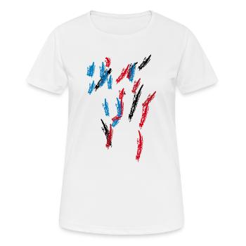 Motif de couleurs - T-shirt respirant Femme - blanc - Devant - AI Model Female 172 dark (172cm)