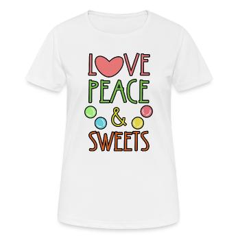 Sweets Statement Dessert Sucre Bonbons - T-shirt respirant Femme - blanc - Devant - AI Model Female 172 dark (172cm)