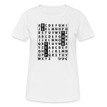 be your self - Women's Breathable T-Shirt - white - Front - AI Model Female 172 dark (172cm)