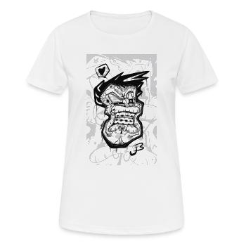 Goth Toon - Frauen T-Shirt atmungsaktiv - Weiß - Vorne - AI Model Female 172 dark (172cm)