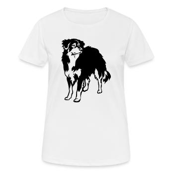 Australian Shepherd - Women's Breathable T-Shirt - white - Front - AI Model Female 172 dark (172cm)
