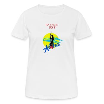 Polynésie - T-shirt respirant Femme - blanc - Devant - AI Model Female 172 dark (172cm)