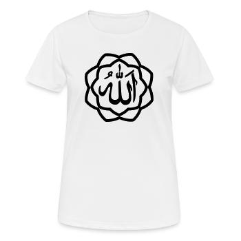 Allah Logo - Frauen T-Shirt atmungsaktiv - Weiß - Vorne - AI Model Female 172 dark (172cm)