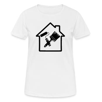 Peintre en bâtiment - T-shirt respirant Femme - blanc - Devant - AI Model Female 172 dark (172cm)
