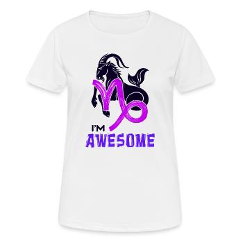 Capricorn Astrology Horoscope Zodiac Statement - Women's Breathable T-Shirt - white - Front - AI Model Female 172 dark (172cm)