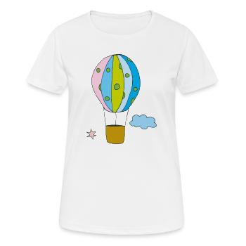 heissluftballon - Frauen T-Shirt atmungsaktiv - Weiß - Vorne - AI Model Female 172 dark (172cm)