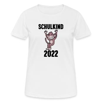 Schuldkind Einschulung 2022 - Frauen T-Shirt atmungsaktiv - Weiß - Vorne - AI Model Female 172 dark (172cm)