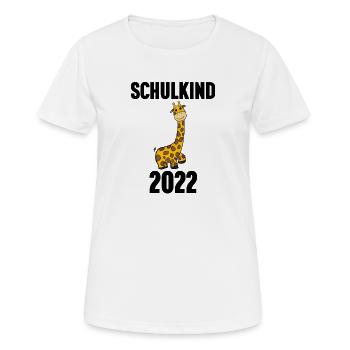 Schuldkind Einschulung 2022 - Frauen T-Shirt atmungsaktiv - Weiß - Vorne - AI Model Female 172 dark (172cm)