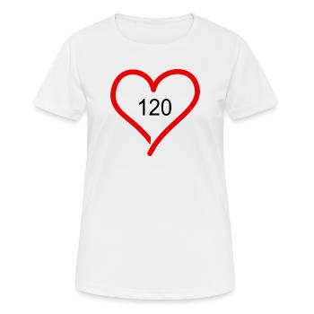 Tempo 120 - Frauen T-Shirt atmungsaktiv - Weiß - Vorne - AI Model Female 172 dark (172cm)