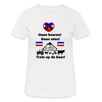 Keine Bauern keine Lebensmittel Flaggen Bauernprotest - Frauen T-Shirt atmungsaktiv - Weiß - Vorne - AI Model Female 172 dark (172cm)