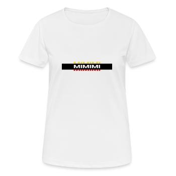 MIMIMI Dreifarbig Logo - Frauen T-Shirt atmungsaktiv - Weiß - Vorne - AI Model Female 172 dark (172cm)