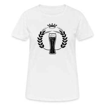 Bière de blé grain de maïs - T-shirt respirant Femme - blanc - Devant - AI Model Female 172 dark (172cm)