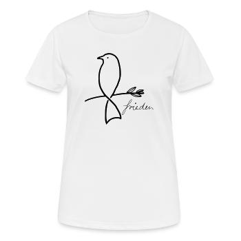 Frieden - Frauen T-Shirt atmungsaktiv - Weiß - Vorne - AI Model Female 172 dark (172cm)