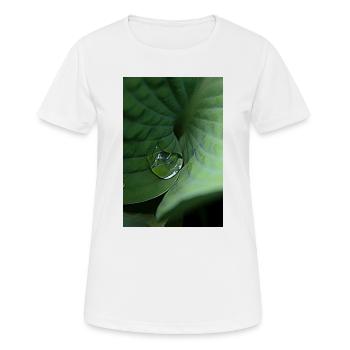 Rosée tropicale verte feuillue - T-shirt respirant Femme - blanc - Devant - AI Model Female 172 dark (172cm)