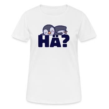 Süß Pinguin Spruch Vogel Tier Arktis Kalt - Frauen T-Shirt atmungsaktiv - Weiß - Vorne - AI Model Female 172 dark (172cm)