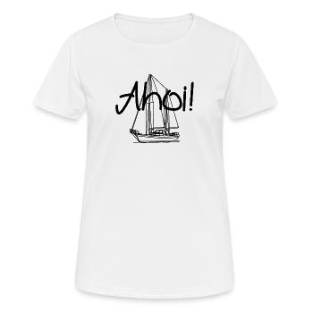 ahoi voilier - T-shirt respirant Femme - blanc - Devant - AI Model Female 172 dark (172cm)