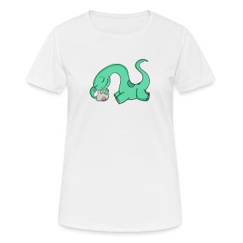 Dinosaurs with Baby Dinosaurs - Women's Breathable T-Shirt - white - Front - AI Model Female 172 dark (172cm)