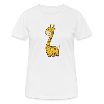 Drôle drôle de girafe - T-shirt respirant Femme - blanc - Devant - AI Model Female 172 dark (172cm)