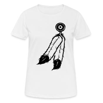Bijoux en plumes - T-shirt respirant Femme - blanc - Devant - AI Model Female 172 dark (172cm)