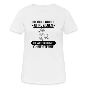 Ziege Ziegenbock Bock - Frauen T-Shirt atmungsaktiv - Weiß - Vorne - AI Model Female 172 dark (172cm)