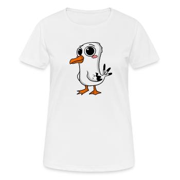 Niedliche Möwe - Frauen T-Shirt atmungsaktiv - Weiß - Vorne - AI Model Female 172 dark (172cm)