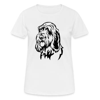 Spinone Italiano Head - Women's Breathable T-Shirt - white - Front - AI Model Female 172 dark (172cm)