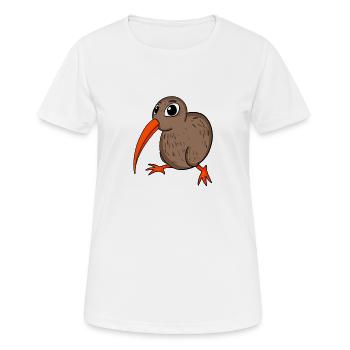 Kiwi Kiwis Oiseau Cadeau - T-shirt respirant Femme - blanc - Devant - AI Model Female 172 dark (172cm)