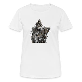 Berger australien - T-shirt respirant Femme - blanc - Devant - AI Model Female 172 dark (172cm)