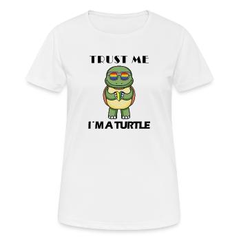 Tortue - T-shirt respirant Femme - blanc - Devant - AI Model Female 172 dark (172cm)