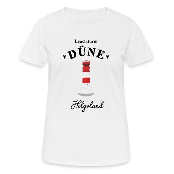 Leuchtturm auf Düne, Helgoland, Poster - Frauen T-Shirt atmungsaktiv - Weiß - Vorne - AI Model Female 172 dark (172cm)