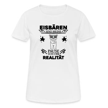Eisbär Polarbär Bär - Frauen T-Shirt atmungsaktiv - Weiß - Vorne - AI Model Female 172 dark (172cm)