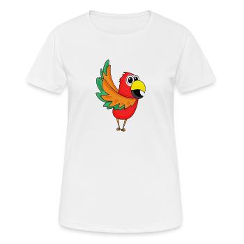 Papagei Dschungel - Frauen T-Shirt atmungsaktiv - Weiß - Vorne - AI Model Female 172 dark (172cm)