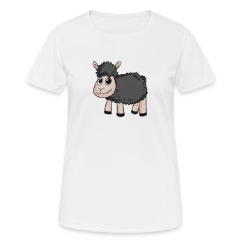 Schwarzes Schaf - Frauen T-Shirt atmungsaktiv - Weiß - Vorne - AI Model Female 172 dark (172cm)