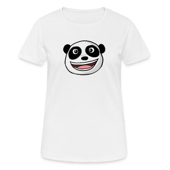 Tête de panda - T-shirt respirant Femme - blanc - Devant - AI Model Female 172 dark (172cm)