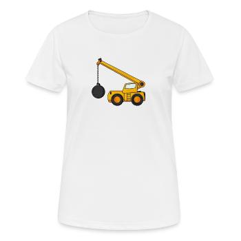 Grue de démolition - T-shirt respirant Femme - blanc - Devant - AI Model Female 172 dark (172cm)