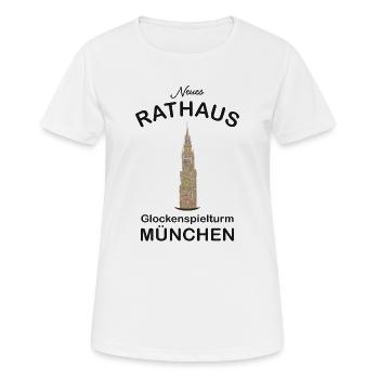 Turm Neues Rathaus München Poster - Frauen T-Shirt atmungsaktiv - Weiß - Vorne - AI Model Female 172 dark (172cm)