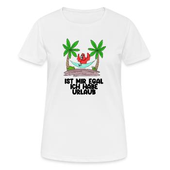 Urlaub - Frauen T-Shirt atmungsaktiv - Weiß - Vorne - AI Model Female 172 dark (172cm)