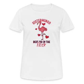 Best Sis In The Flock Sistermingo - Frauen T-Shirt atmungsaktiv - Weiß - Vorne - AI Model Female 172 dark (172cm)
