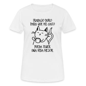 Hard work - Women's Breathable T-Shirt - white - Front - AI Model Female 172 dark (172cm)
