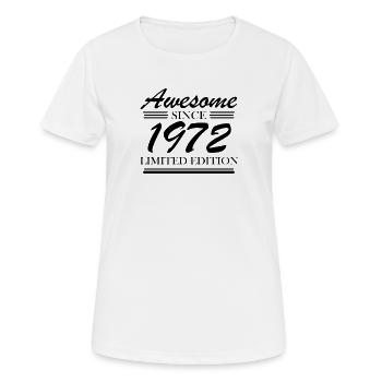 1972 - Jahrgang 1972 - Frauen T-Shirt atmungsaktiv - Weiß - Vorne - AI Model Female 172 dark (172cm)