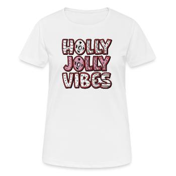 Holly Jolly Vibes - T-shirt respirant Femme - blanc - Devant - AI Model Female 172 dark (172cm)