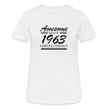 1963 - Born 1963 - Women's Breathable T-Shirt - white - Front - AI Model Female 172 dark (172cm)