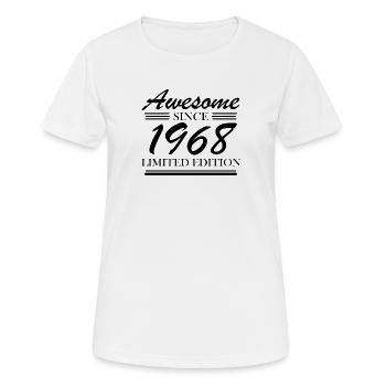 1968 - Born 1968 - Women's Breathable T-Shirt - white - Front - AI Model Female 172 dark (172cm)