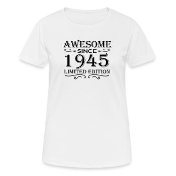 1945 - Women's Breathable T-Shirt - white - Front - AI Model Female 172 dark (172cm)